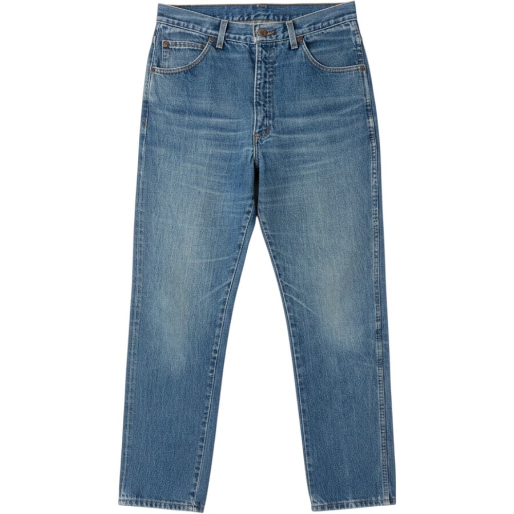 Lands' End Womens Vintage High Rise Straight Leg Jeans Size 10 Medium Wash USA